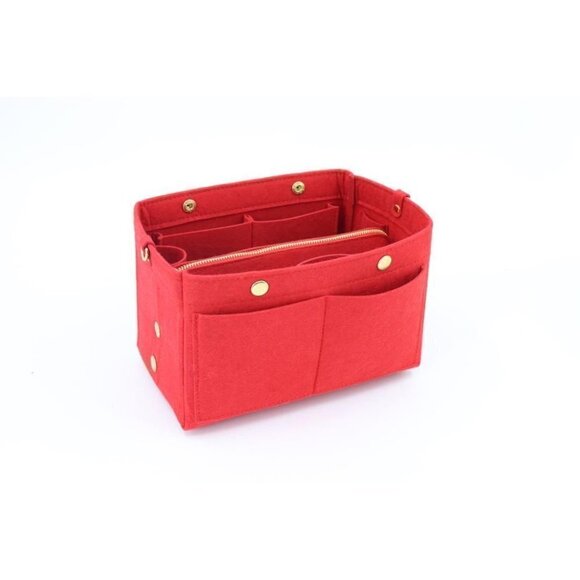 2 Purse Organizer Insert for Louis Vuitton speedy 30 MM & Neverfull GM XL RED - Picture 4 of 12